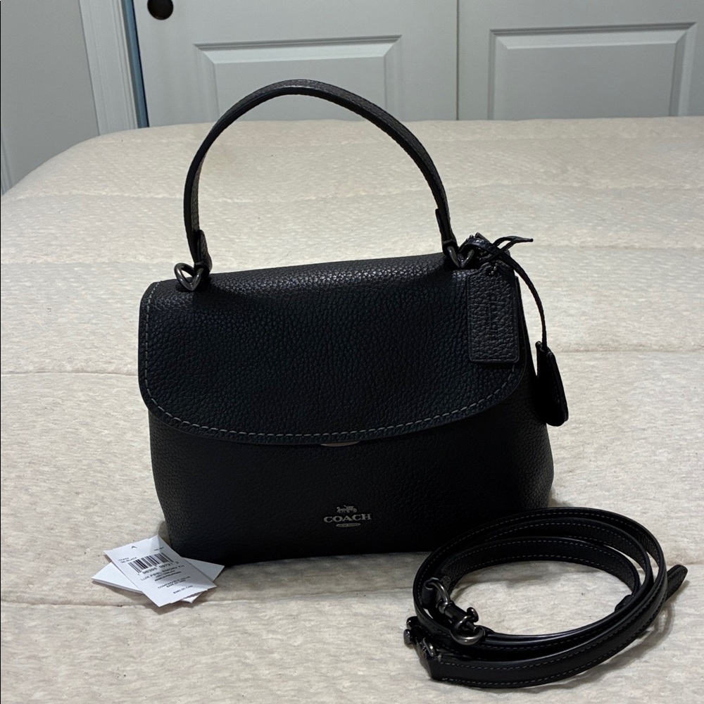 COACH Emory Black Top Handle Bag